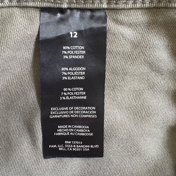Banana Republic Ladies' High Rise Twill Pants, Olive Green, Size 12, NWT - Picture 14 of 16